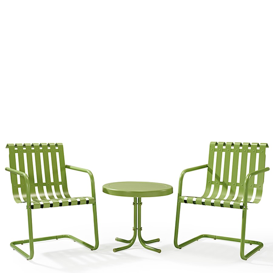 Crosley Gracie 3 Pc Metal Outdoor Conversation Seating Set Green Image Is Loading Crosley Gracie 3 Pc Metal Outdoor Conversation Seating