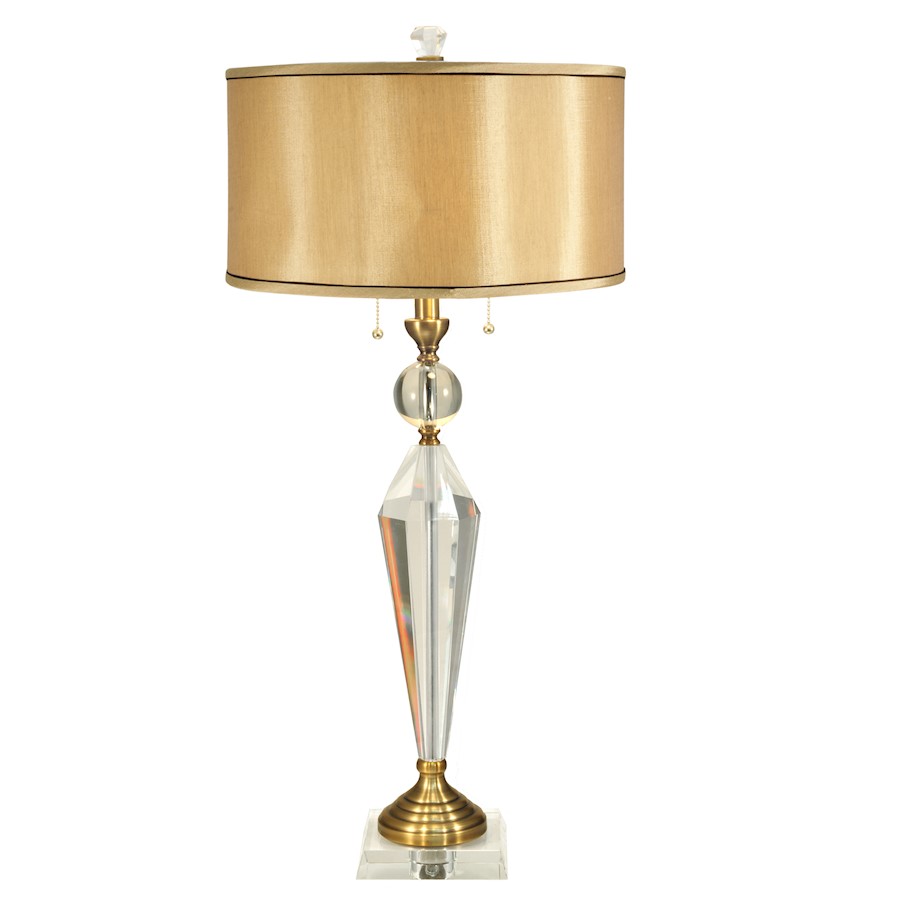 Dale Gt701218 2 Light Strada Crystal Table Lamp In Antique Dale Strada Crystal Table Lamp Antique Brass Gt701218