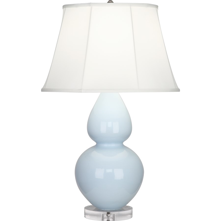 Robert Abbey Double Gourd Table Lamp, Baby Blue/Lucite Base, Ivory ...