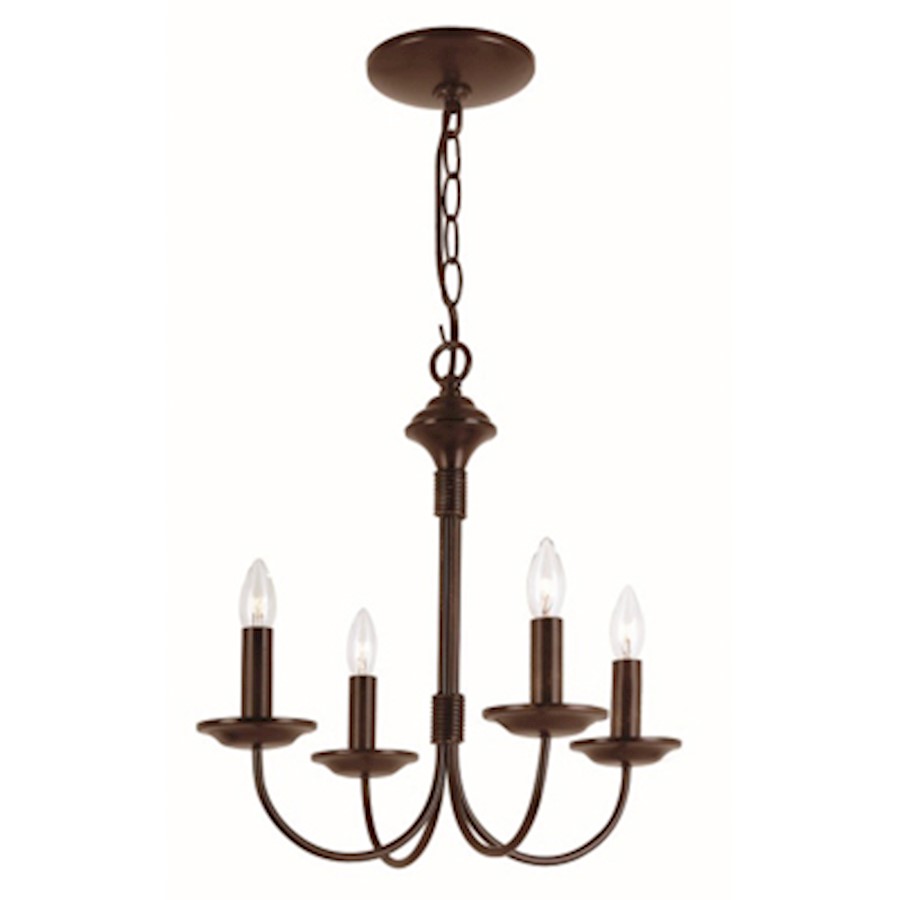 Trans Globe Colonial Candles 4 Light Chandelier In Bronze - 9014 ROB ...